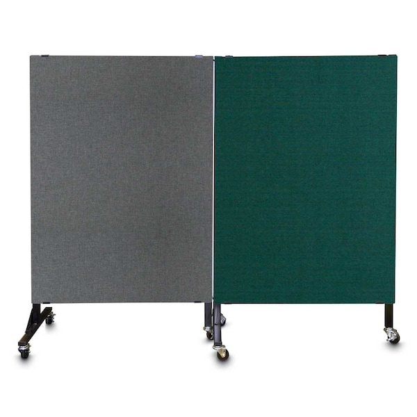 Enclosed Corkboard, 3 Door, 96"x48", 4" Fra, UV3420-SATIN-MEDGRY